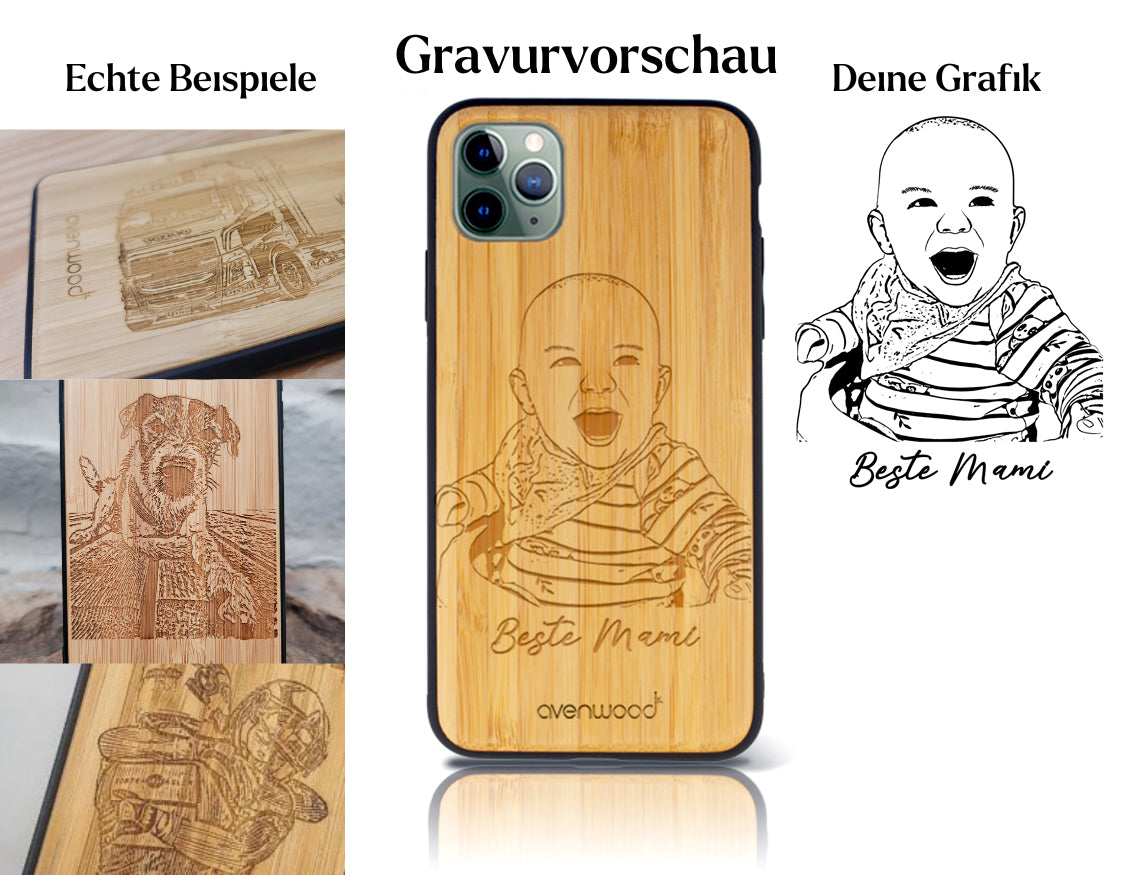 INDIVIDUELL iPhone 11 Pro Bambus-Kunststoff